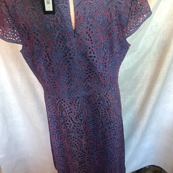 NWT Banana Republic asymmetrical lace dress. - Picture 6 of 11